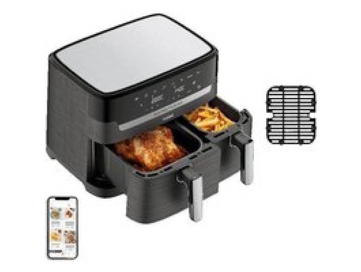 Tefal Dual Easy Fry & Grill Gris EY905B10 Air fryer & gril 2 tiroirs