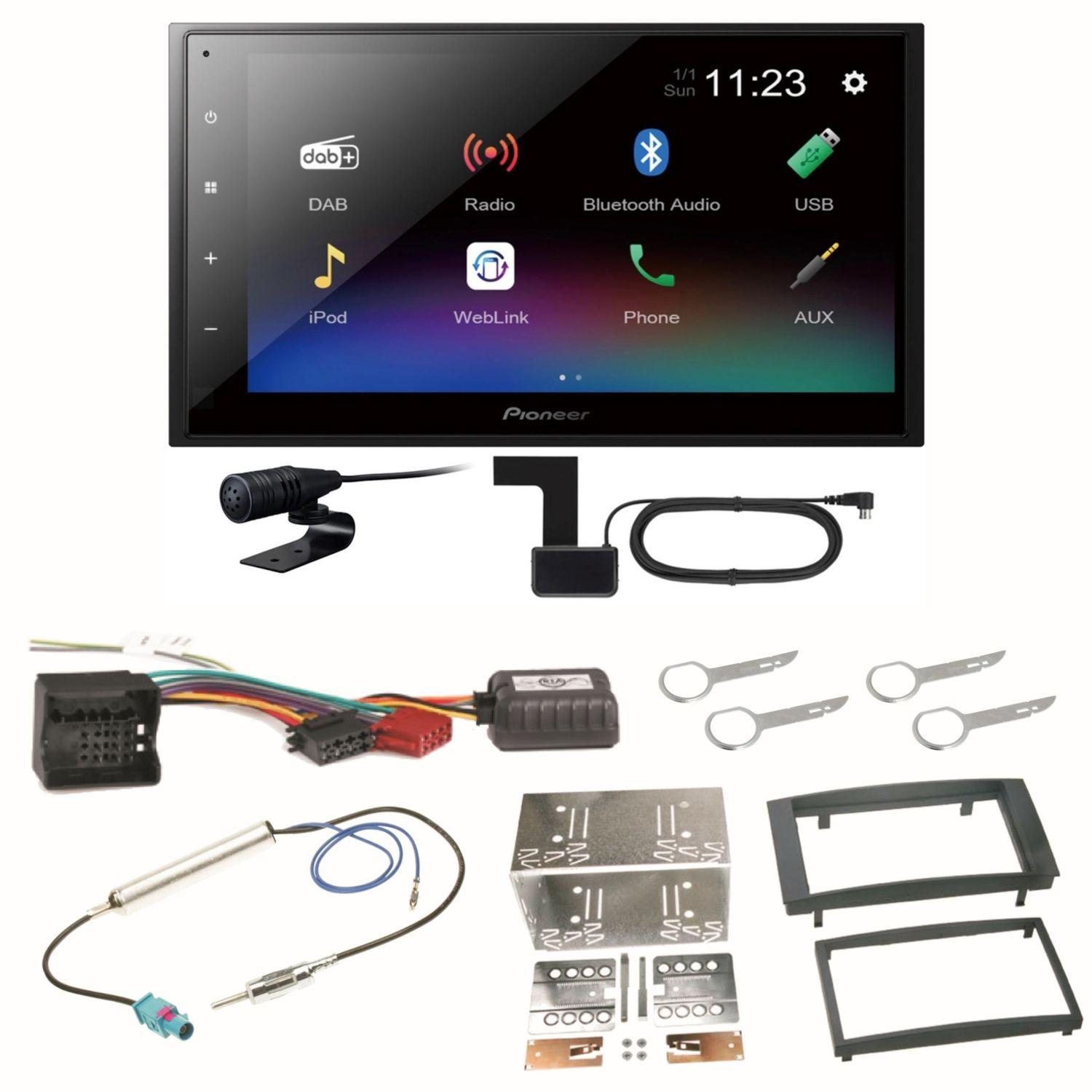 Pioneer DMH-A340DAB Digitalradio Bluetooth Einbauset für T5 2003-2015 Multivan