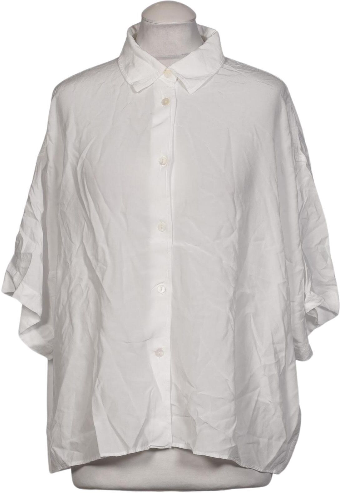 Massimo Dutti Damen Bluse, Weiß, Gr. M, Viskose - Second Hand