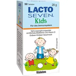 LACTO SEVEN Kids Erdbeer-Himbeer Geschmack 50 St Tabletten