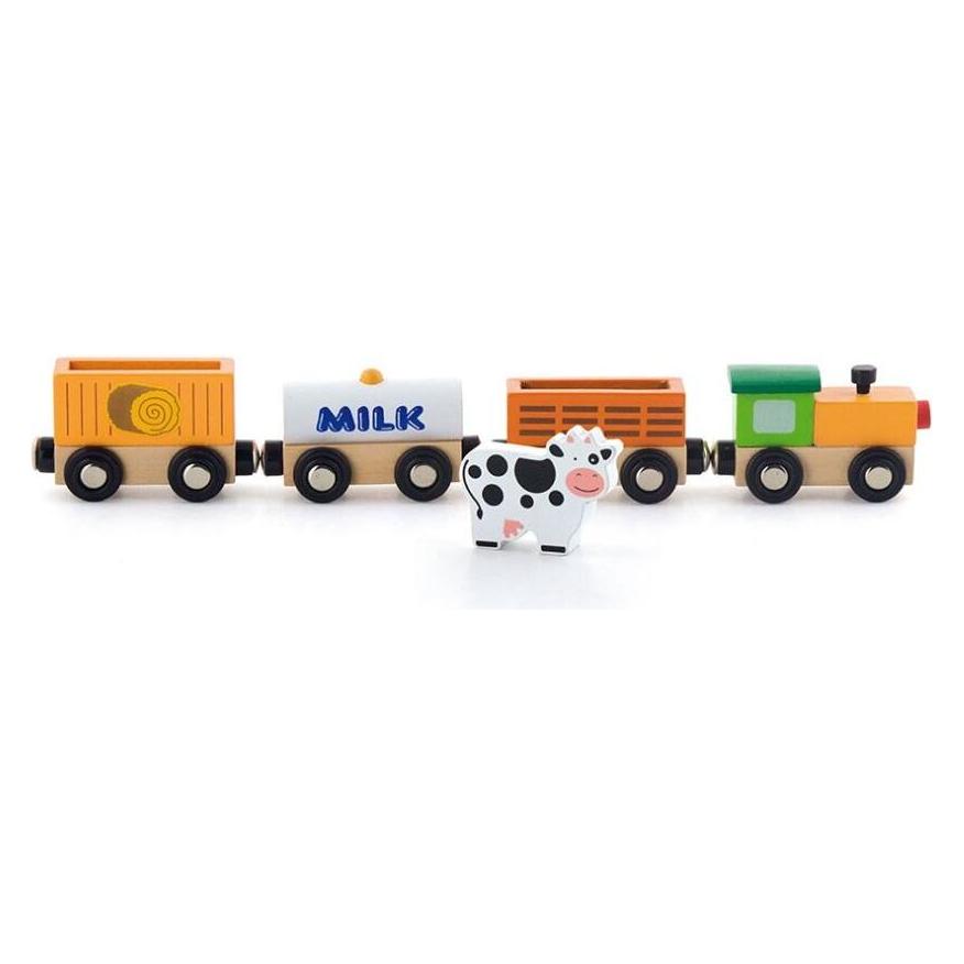Viga Toys Holzeisenbahn Bauernhof (50821)