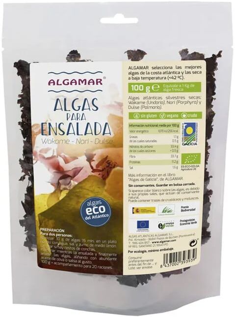 Algamar Algas Para Ensalada Wakame Y Nori Eco 100g
