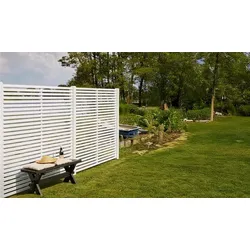 Rankgitter Tokyo Einzeltor - Gartentür aus Kiefern- / Fichtenholz in Weiß - Rankzaun in der Größe 100 x 140 cm - Zauntür für Garten und Eingang