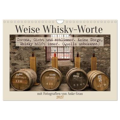 Weise Whisky-Worte (Wandkalender 2027 DIN A4 quer), CALVENDO Monatskalender