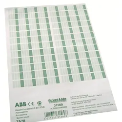 Striebel & John ZA78 Beschriftungsblatt für 8x12 PLE, Zubehör 2CPX031569R9999