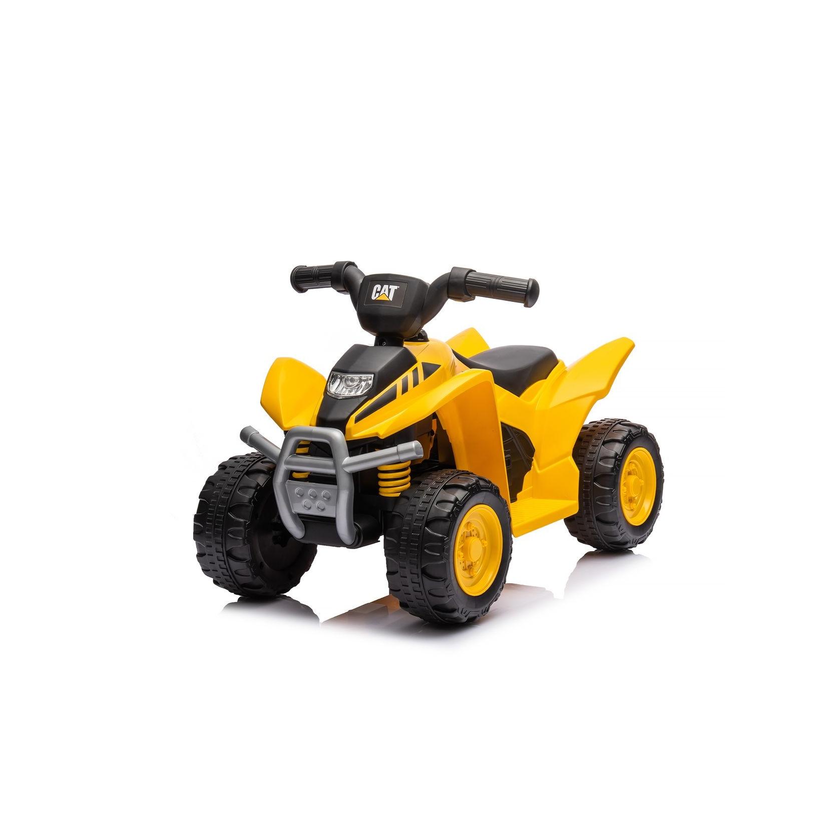 Chipolino Kinder Elektro-Rutschauto CAT ATV, Gaspedal, Piepton am Lenkrad, 25 kg gelb
