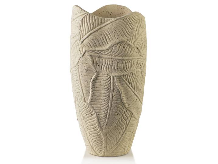 Mondex Vase Manon 16x31cm Beige Poliresin, Kunststoff, 32 cm, Dekoration, Vasen, Keramikvasen