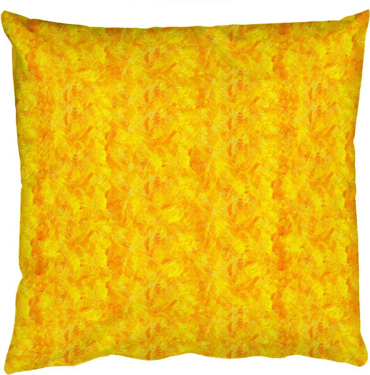 Sierkussen Vloeiend Olie Verf Geel - 60 x 60 cm