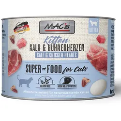 MAC ́s CAT Kitten Kalb & Hühnerherzen 6x200 g