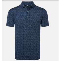 FootJoy Wingtip Blumen Lisle - Poloshirt für Herren   - Herren Gr. 3XL Navy / We...