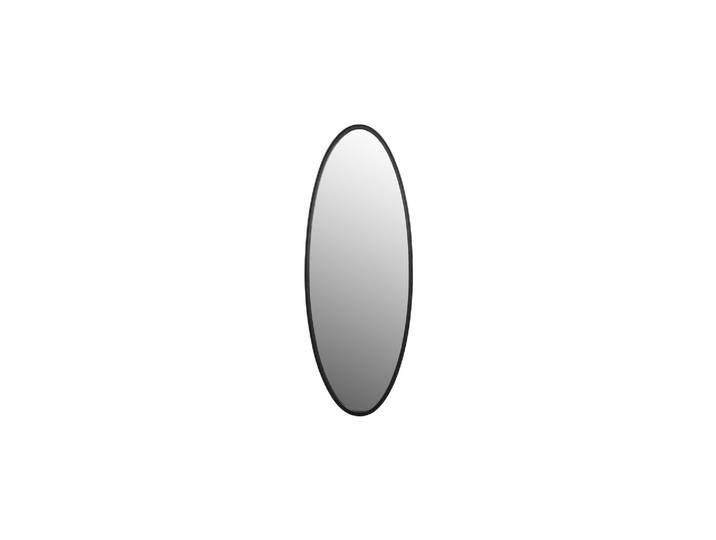 Miroir en fer laqué noir, rond, grand format, à fixer - White Lab