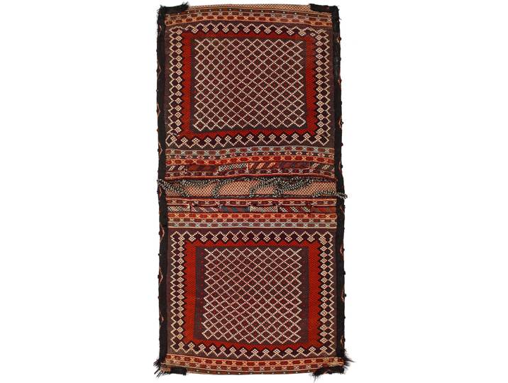Kelim Tasche Nomaden Teppich 69x147 Handgewebt Orientteppich Perserteppich Läufer Wolle