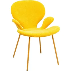 2er-Set KARE X KARIM RASHID Stuhl Soft Blossom Stoff Gelb