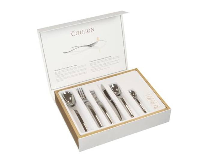 COUZON coffre de rangement bois blanc pour ménagère 48 à 98 couverts De rangement bois blanc pour ménagère 48 à 98 couverts\, présentée en coffret\, idée cadeau