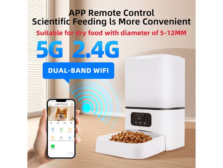 6L bouton WiFi caméra intelligente automatique chien mangeoire vidéo distributeur de nourriture pour animaux de compagnie APP mangeoire automatique pour chaton chat bol accessoires