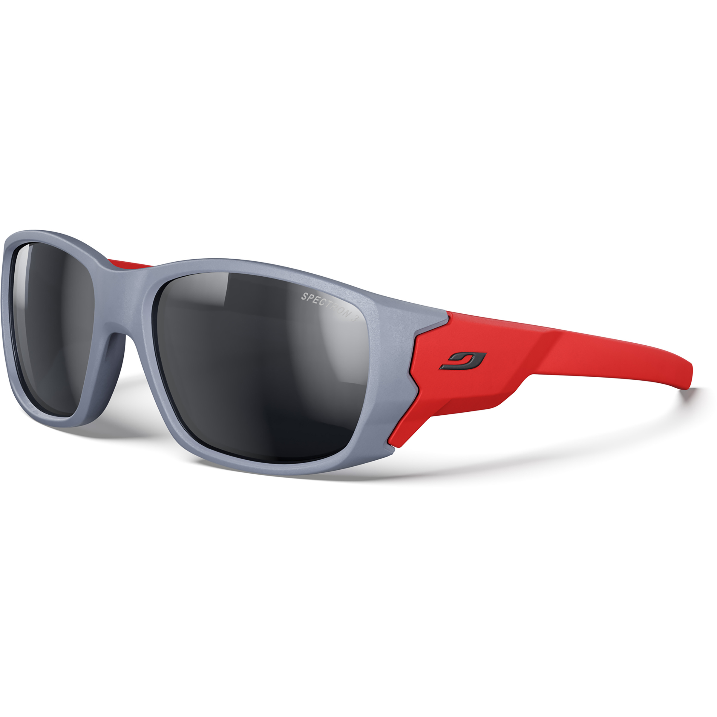 Julbo Stronger Spectron 3 Sonnenbrille Kinder Sonnenbrillen dunkelgrau-rot Größe S | 4-8 Jahre Laufen | Trailrunning | Rennrad