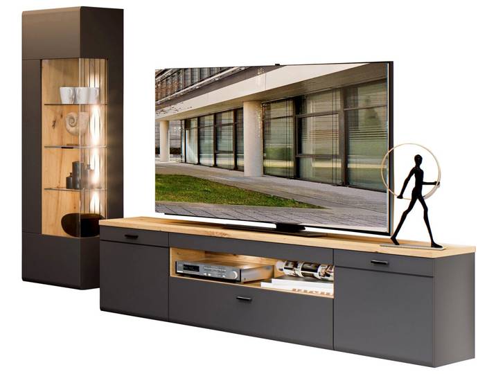 Stylife Hänge-TV-Wohnwand RENO, Eiche Artisan, Holznachbildung
