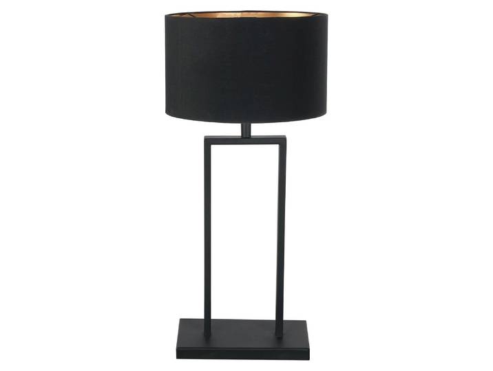 Lampe de table - noir - Stang - lin métal - Ø 30cm - E27 - 3984ZW - Steinhauer