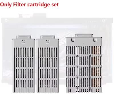 Uplifted Goods Smart Fish Tank With Remote Control Feeding And Lighting System filter Cartridge Set
