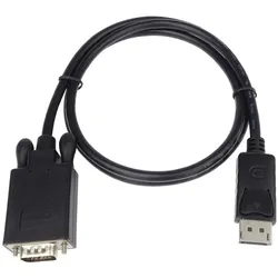 PremiumCord DisplayPort na VGA kabel M/M (2 m), Videokabel, Schwarz