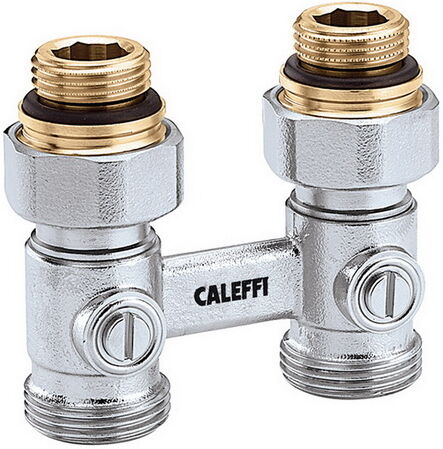 Caleffi bloc de vannes bitube 301041 droit, Heizkörperanschluss 2000 / 2 "AG