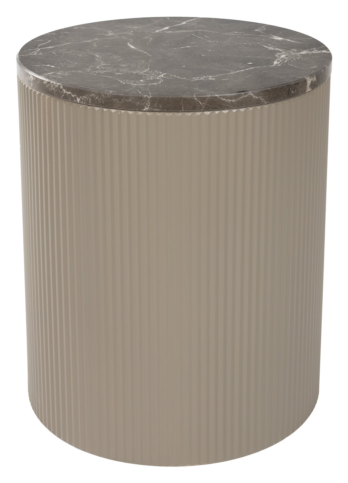 ZILT Ronde Bijzettafel Saquan Marmer Beige - Diameter: 35 cm