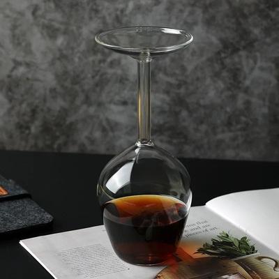 Uplifted Goods Creative Upside Down Wine Glass With Long Stem Unique 400ml Wine Cup 400ml