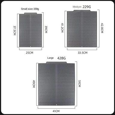 Inspired Finds FlexiDry Silicone Drain Pad Non Slip Heat Resistant Dish Drying Mat & Kitchen Counter Protector medium 42.8x33.5cm gray