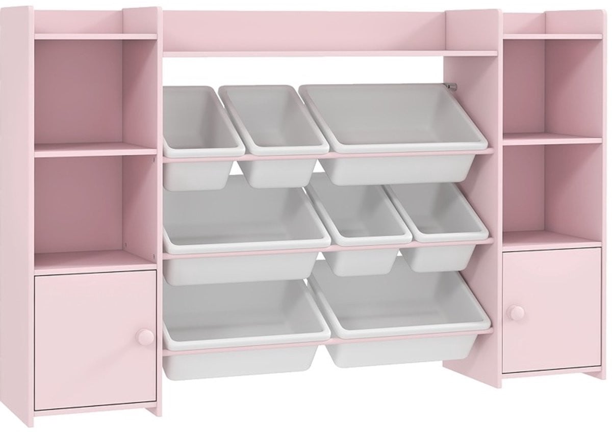 MODFU Kinder Opbergkast voor Speelgoed en Boeken, Roze