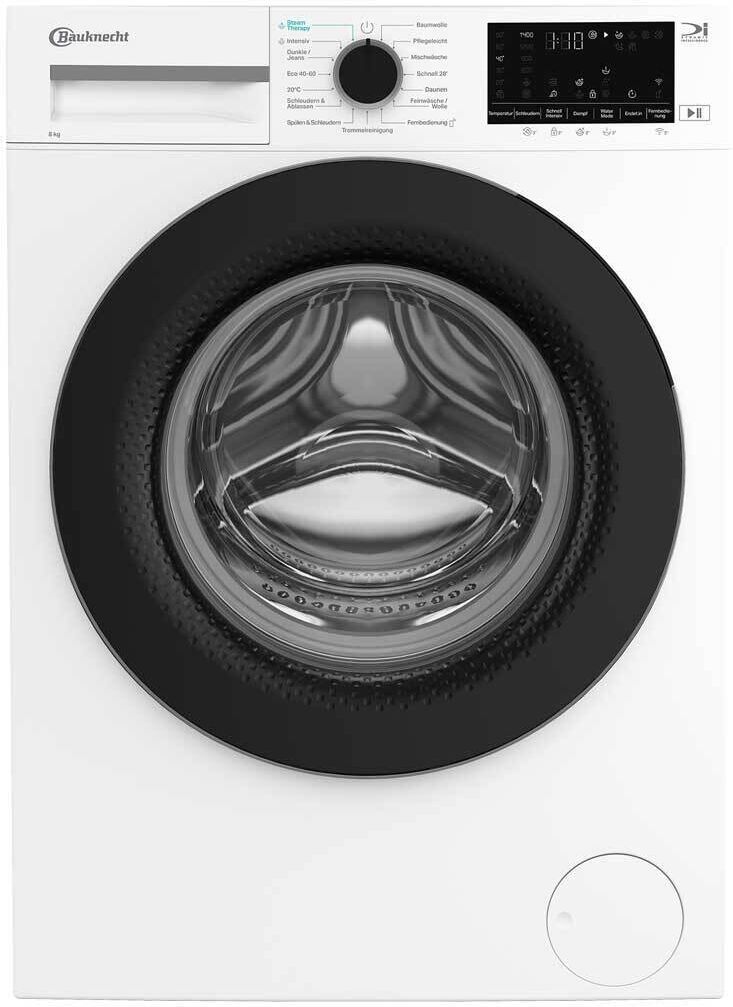 BAUKNECHT Waschmaschine "B W 8A10 BS", Energieeffizienz: A (A-G), weiß, B:60cm H:84,5cm T:55cm, Waschmaschinen, Adaptive Wash – Intelligente Anpassung der Programme an Ihre Wünsche