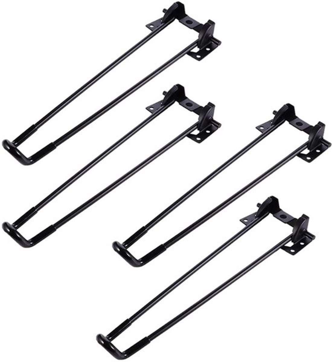 Set van 4 inklapbare metalen tafelpoten voor salontafels