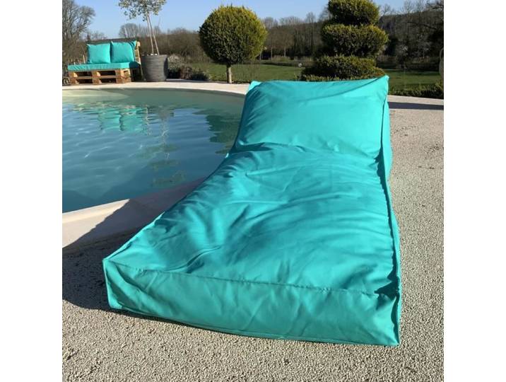 Matelas bain de soleil en microbille Turquoise 160x65 cm