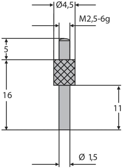 Helios-Preisser Insert de foire M2,5 mm 1,5 mm Longueur 10 mm (0710165)