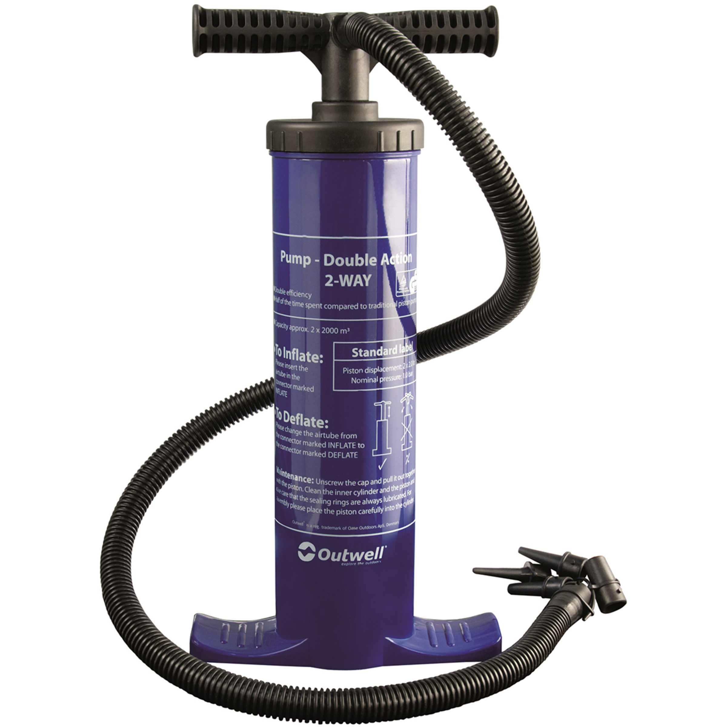 Outwell Kolbenpumpe 2-Weg Reparatur, Pflege & Zubehör blau Camping