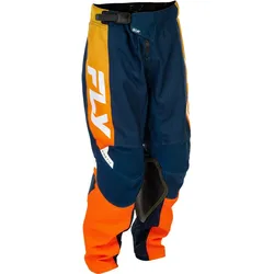 Fly Racing Kinetic, Textilhose Jugend - Dunkelblau/Orange - 22