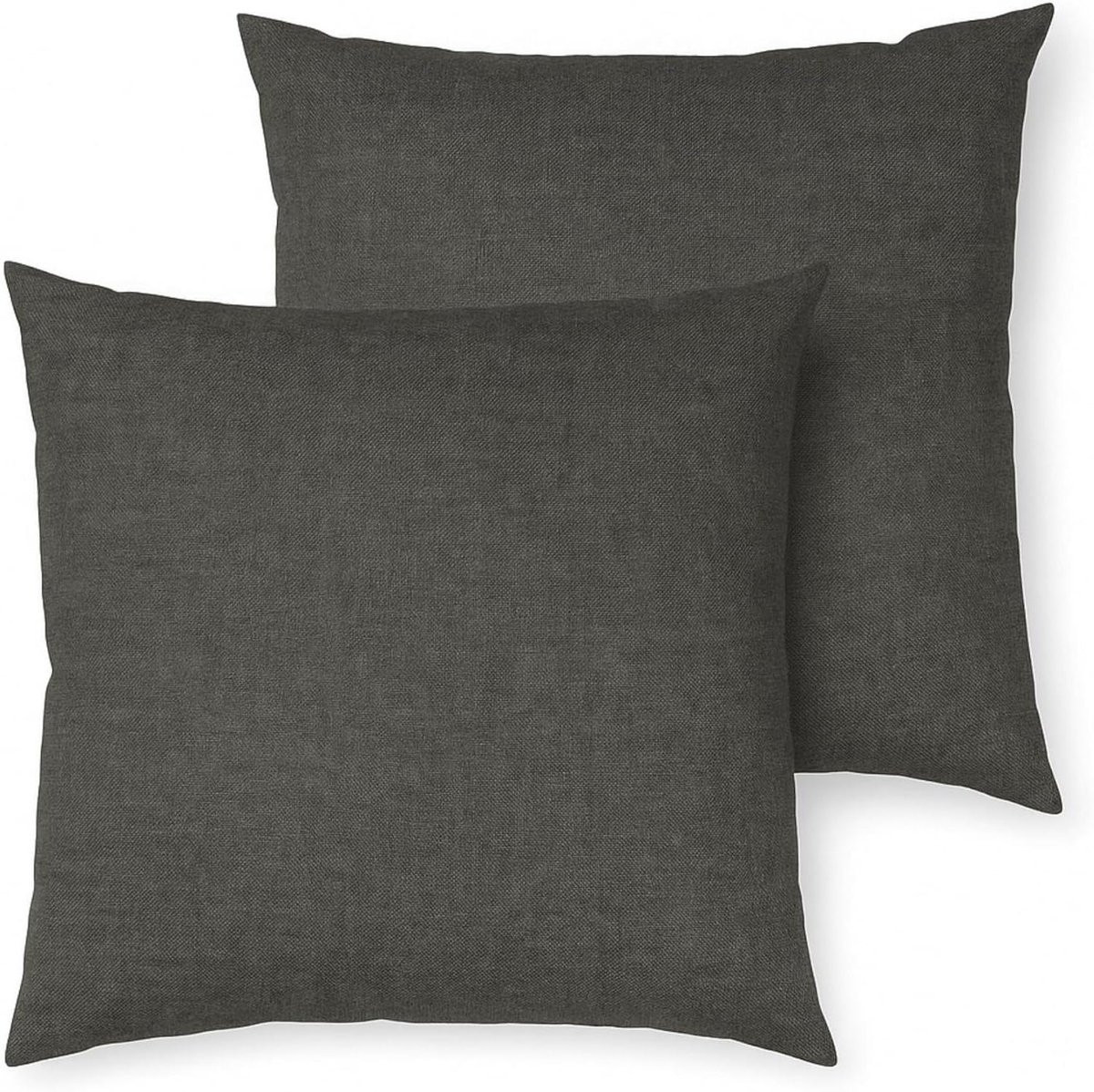 Set van donkergrijze sierkussens met robuuste polyester bekleding, 40 x 40 cm