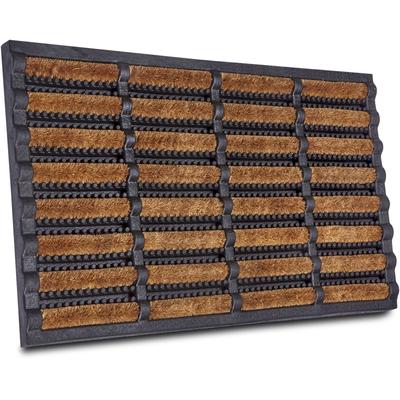 Fußmatte HANSE HOME "Schmutzfangmatte Brushes Mat, Türmatte", braun, B:60cm H:25mm L:40cm, Gummi, Kokos, Teppiche, Fußmatte, Kokos, Gummi, Schmutzfangmatte, Outdoor, Rutschfest, Innen, Kokosmatte