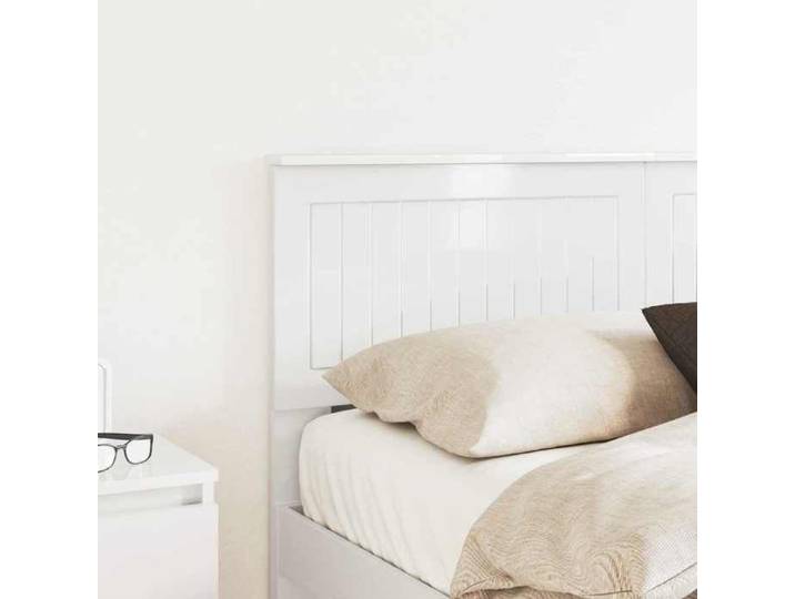 Elegant Headboard - Accessoire de lit - Tête de lit - Blanc Brillant Bois d'ingénierie 11.64 kg wox51h