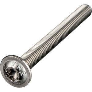 Reyher Linsenkopfschrauben ISO 7380-2, mit Flansch, M6x20mm, Vollgewinde, Edelstahl, TX 30, 500 Stück