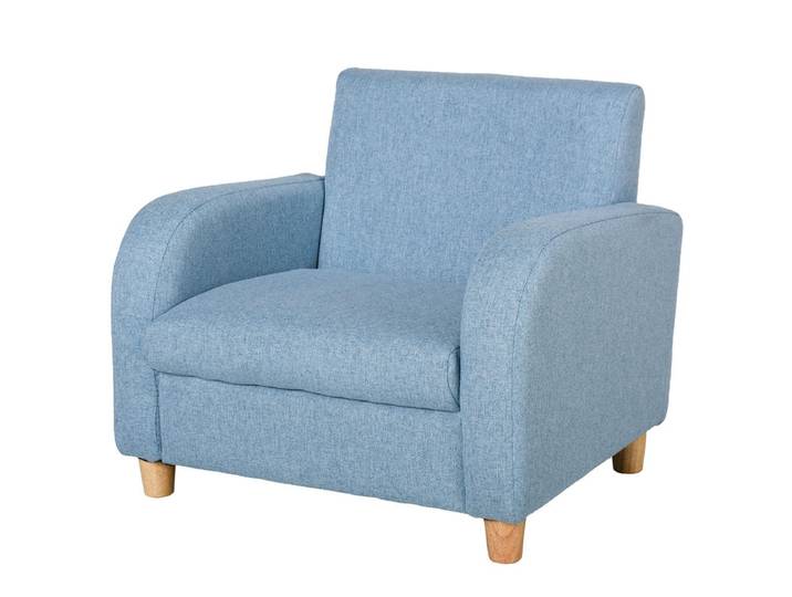 Fauteuil enfant, canapé enfant avec aspect lin, pieds en bois massif, fauteuil en mousse, chaise enfant pour chambre d'enfant, salle de jeux