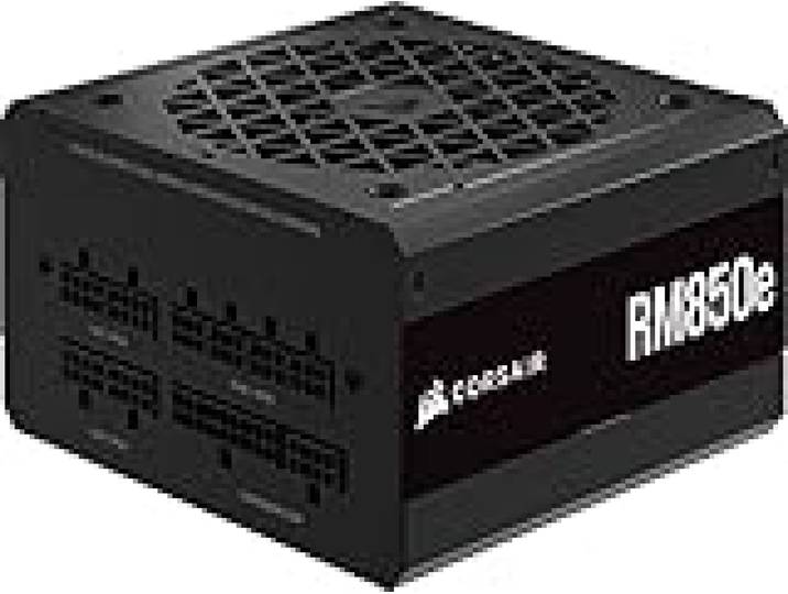 Corsair RM850e (2023) Alimentation ATX Entièrement Modulaire et Silencieuse - Compatible ATX 3.1 et PCIe 5.1 - Condensateurs à 105°C - Efficacité 80 Plus Gold - Support de Veille Moderne - Noir