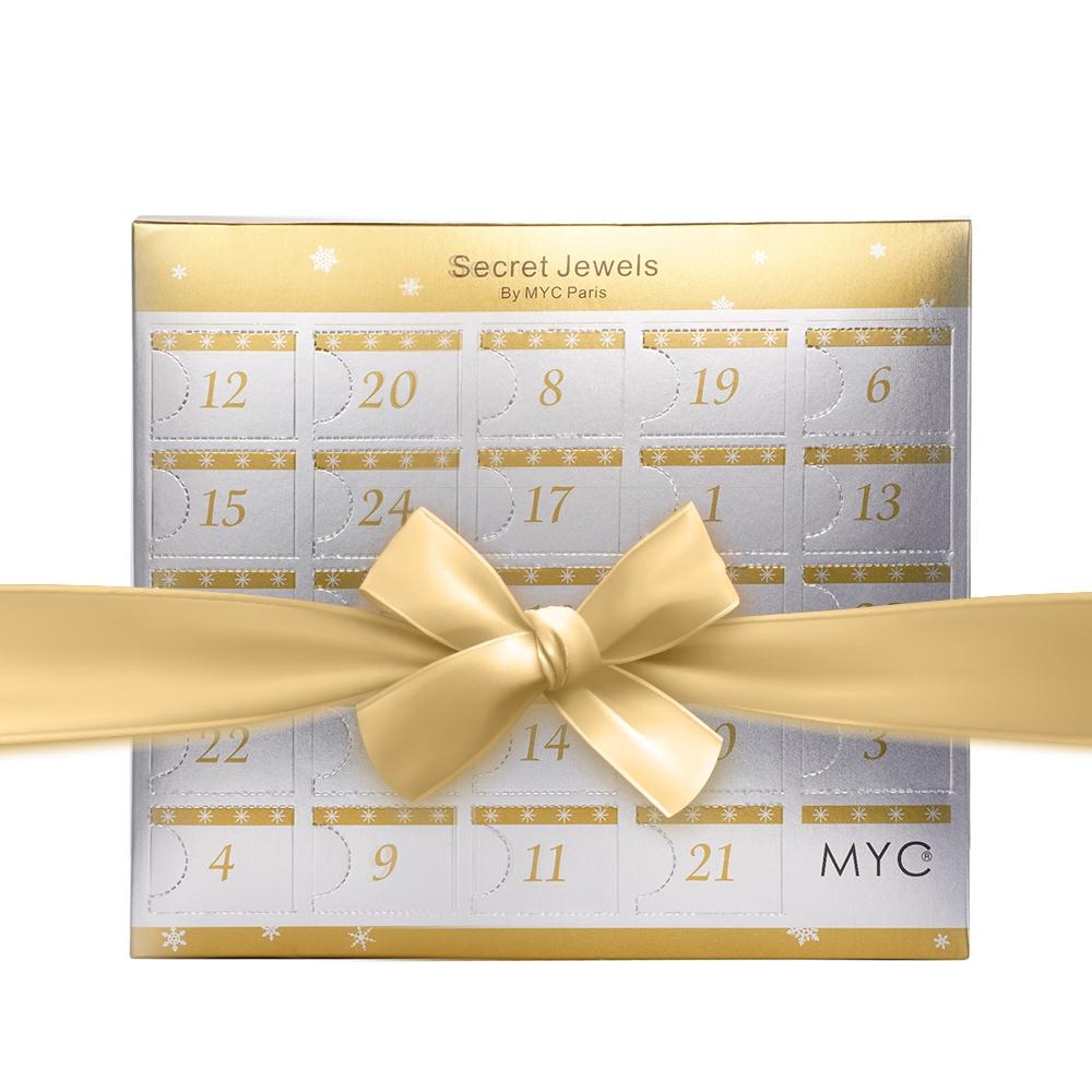 Adventskalender 13 juwelen en 11 parels - Destiny - Goud en Kristal