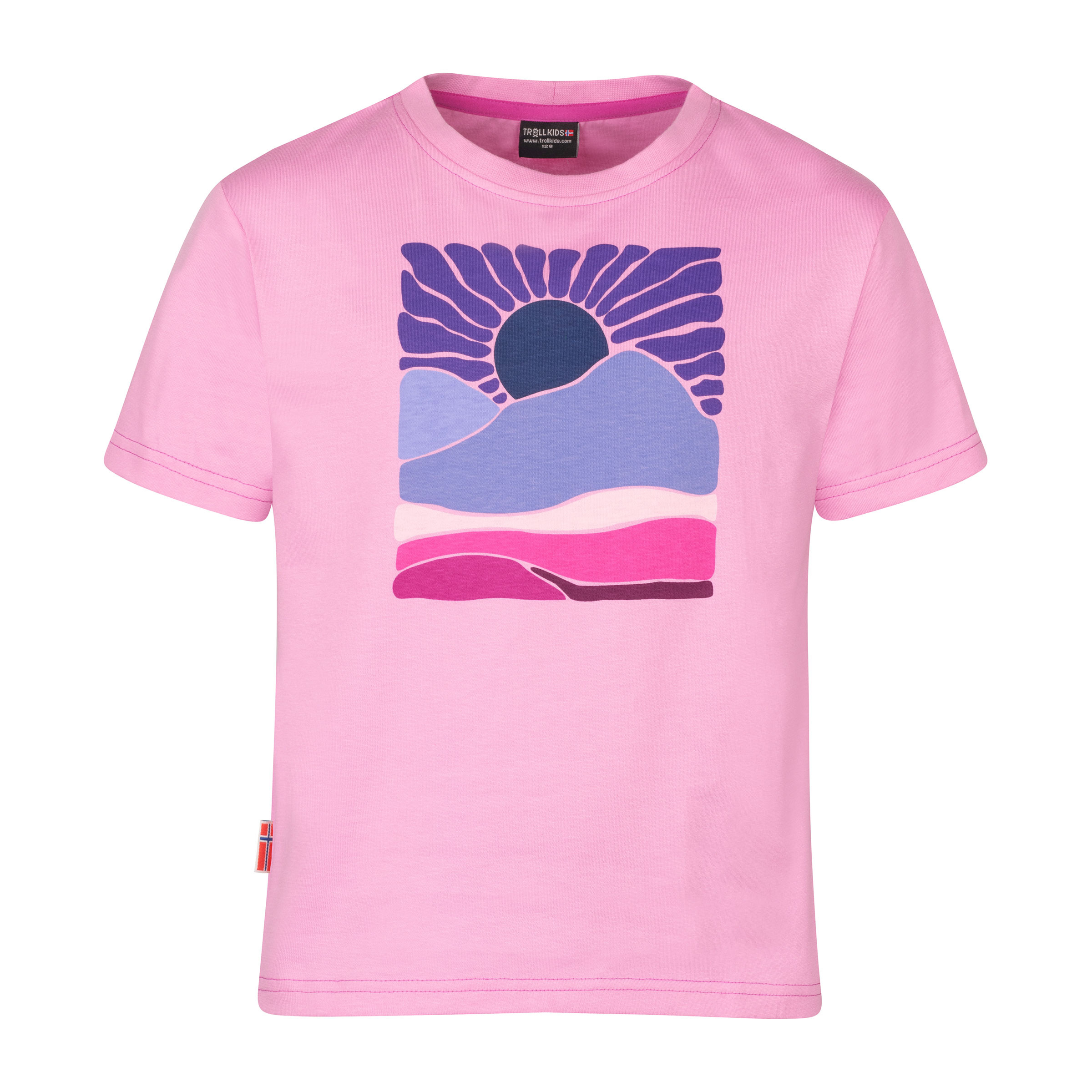 Trollkids Girls Falketind Kinder T-Shirts rosa Größe 164 Lifestyle