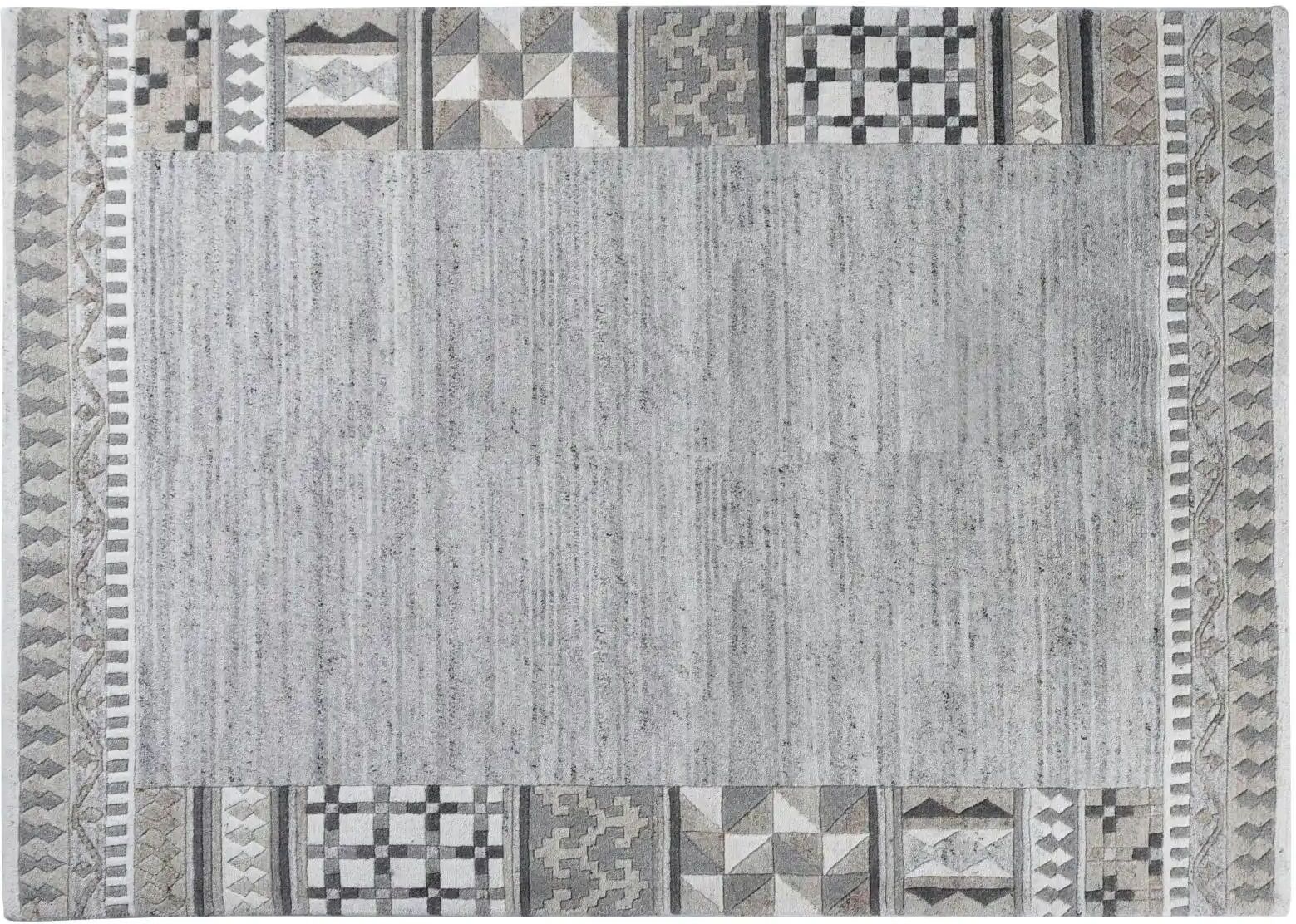 THEKO Wollteppich  Nakarta ¦ grau ¦ Wolle ¦ Maße (cm): B: 170 H: 1