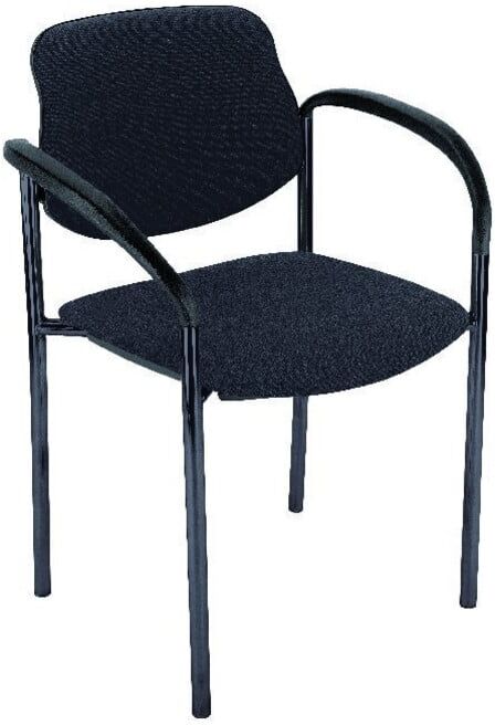 STYL Chaise visiteur avec accoudoirs noir/anthracite ; E/D/E (STYL A BL EF002)