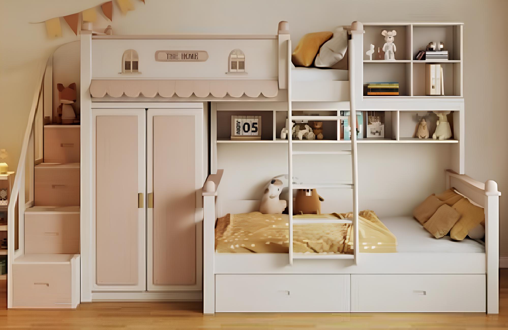 Holz Etagenbett weiß - Stockbett Doppelstockbett Jugendbett Kinderbett