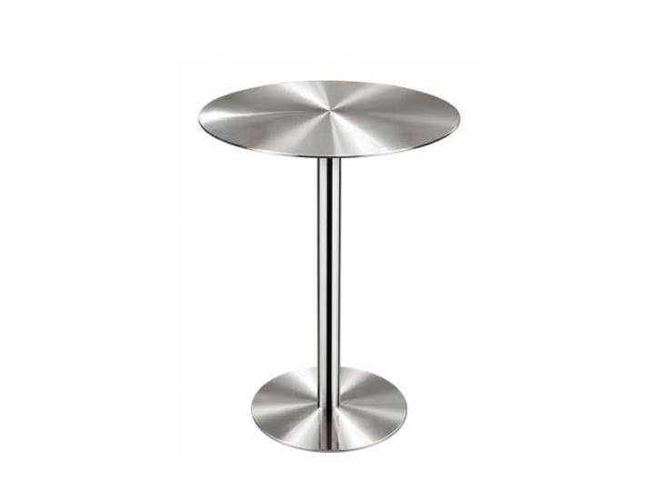 LIHDNGXM Runder Edelstahl Tisch 5mm, Mittelständer für Bar Cafe Kneipe Beistelltisch für Wohnzimmer, Restaurant, Pub - Leicht zu Reinigen 40-70cm(60cm)