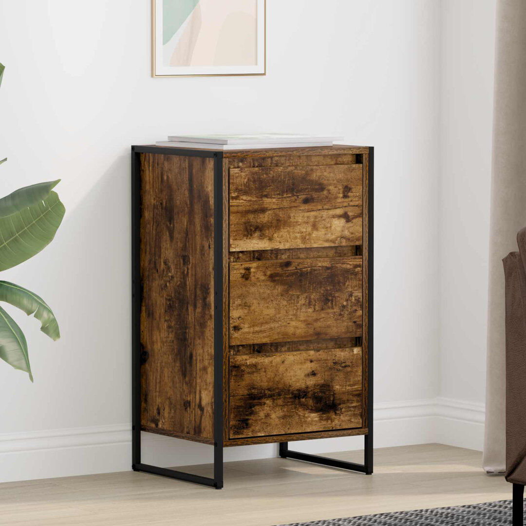 Borough Wharf 42 cm W Sideboard Smoke Oak 75.5cm H X 42cm W X 36cm D