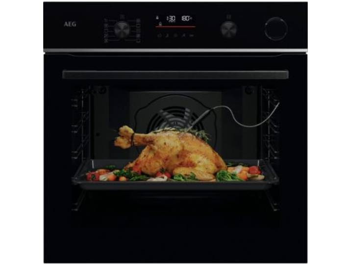 Aeg - Four Encastrable Tr6pb511sb - Pyrolyse - Chaleur Pulsée - Vapeur - Porte Froide - Rails Télescopiques
