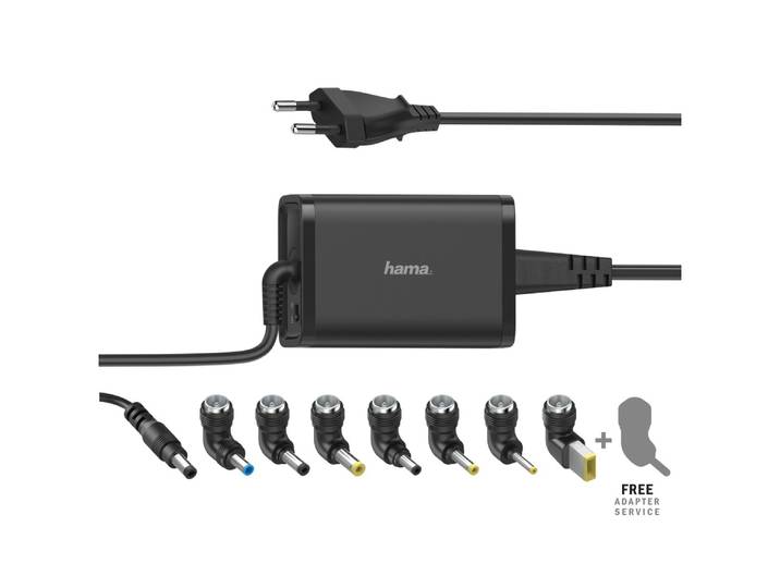 Hama UNIVERSELE NOTEBOOK-NETADAPTER, 15-19V/65W Voeding Zwart